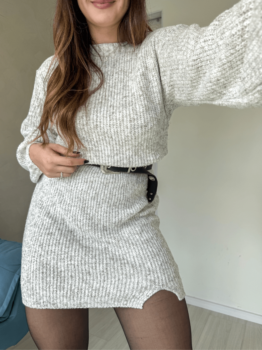 Vestido em tricô mousse