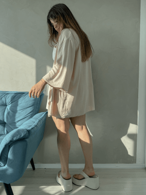 Kimono Renata Areia Oversized 