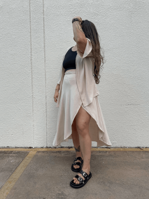 Kimono Renata Areia Oversized 