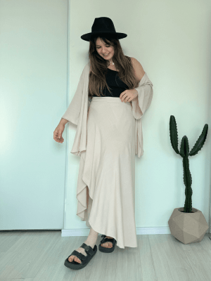 Kimono Renata Areia Oversized 