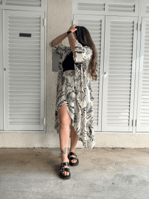 Kimono Renata Estampado Oversized 