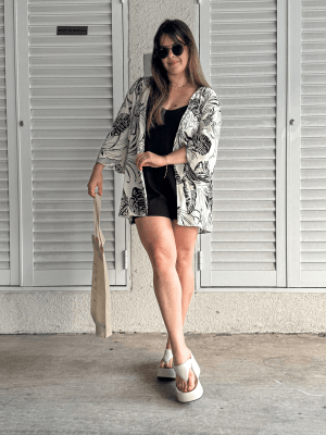 Kimono Renata Estampado Oversized 