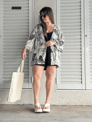 Kimono Renata Estampado Oversized 