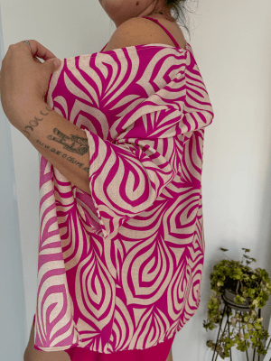 Kimono Oversized Berenice - Pink Tropical