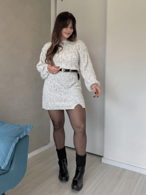 Vestido em tricô mousse