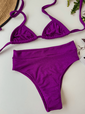 Biquíni Hot pants Cortininha  Roxo