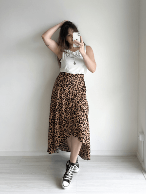 Saia Envelope Midi Animal Print