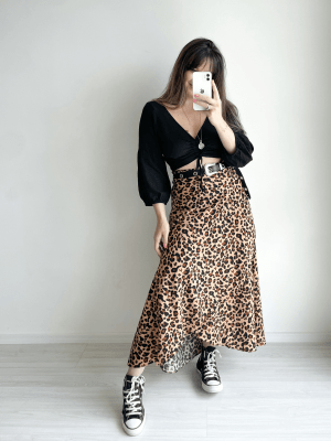 Saia Envelope Midi Animal Print