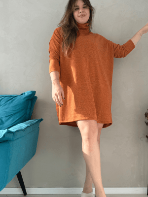 Vestido Mari Lã Laranja