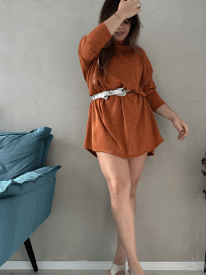 Vestido Mari Lã Laranja