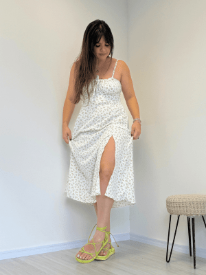 Vestido Midi Cecilia Floral Off