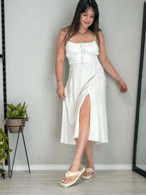 Vestido Midi Cecilia Branco